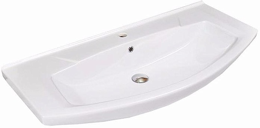 Aquanet Тумба с раковиной "Честер 105" черный/золото – фотография-8