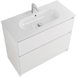 BelBagno Мебель для ванной Kraft 100 напольная Bianco Opaco с раковиной LOV-1000-LVB – фотография-6