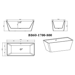 BelBagno Акриловая ванна BB60-1700-800 170x80 – фотография-6