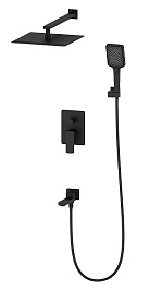 Oliveeka Душевой комплект D OL-939003-MB матовый черный – фотография-1
