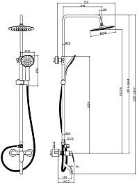 Rossinka Душевая система RS45-46 хром – фотография-2