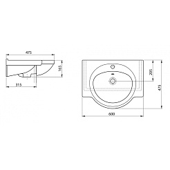 СанТа Мебель для ванной Верона 60, ящики, R свет – фотография-3