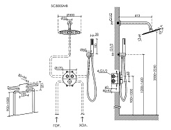 Sancos Душевой комплект Link SC3005MB черный матовый – фотография-4