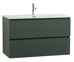 BelBagno Тумба с раковиной Uno mini 100 подвесная Еловый матовый с раковиной BB-8099-3-100 – фотография-1