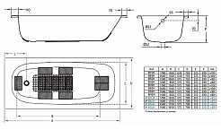 BLB Стальная ванна Universal HG 170/70 B70HAH001 с шумоизоляцией без опоры – фотография-4