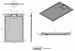 Esbano Душевой поддон Luxe ESP-LM128VG серый мрамор – фотография-3