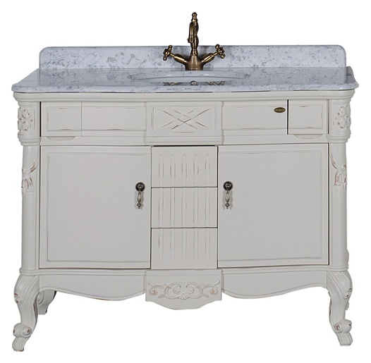 Demax Тумба с раковиной "Луизиана 120" blanco antic (173023) – фото-1