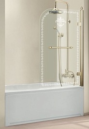 Cezares Шторка на ванну RETRO-A-V-1-80/145-CP-Br-R – фотография-1