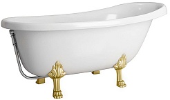 Фэма Ванна из литьевого мрамора Салерно (ножки золото) – фотография-1