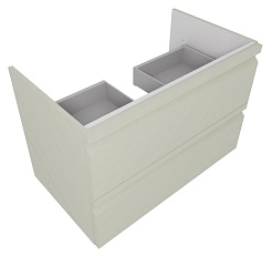 Aquatek Тумба с раковиной Вега 60 подвесная шалфей зеленый – фотография-3