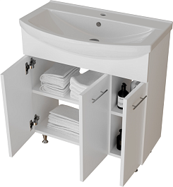 Mixline Тумба под раковину Вега 75 Best белая 556877 (РАЗБОР) – фотография-2