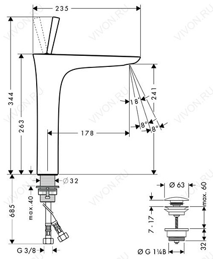 Hansgrohe Смеситель "PuraVida 15072000" – фотография-2