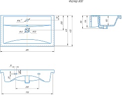 СанТа Тумба с раковиной Венера 80 дуб серый – фотография-8