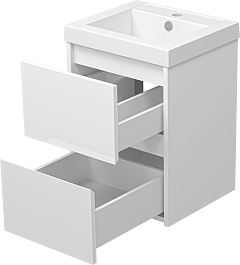 Misty Тумба с раковиной Алиса 40 подвесная белая – фотография-4