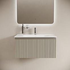 Sancos Тумба с раковиной Code 80 серая платина раковина Sabo 80 CN13002 – фотография-2