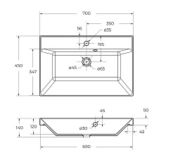 BelBagno Мебельная раковина 70/45 BB700/450-LV-ART-AST-NERO – фотография-5