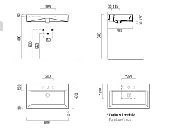 GSI Подвесная раковина Kube 8985111 45 см – фотография-5
