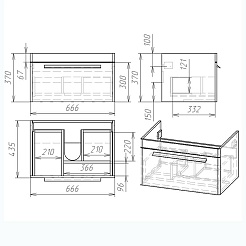 Owl 1975 Мебель для ванной Vind 70 – фотография-9