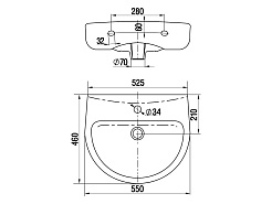 Керамин Умывальник Гранд 55 – фотография-6