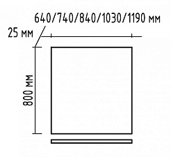 Misty Зеркало для ванной Джулия 75 синее – фотография-3