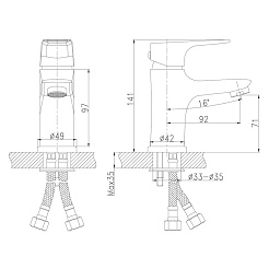 Rossinka Смеситель RS31-11 для раковины – фотография-2