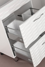 Style Line Мебель для ванной Ассоль 70 Люкс техно платина Plus	 – фотография-7