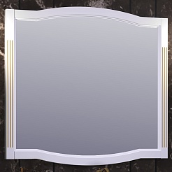 Opadiris Мебель для ванной Лаура 100 белая с бежевой патиной, мраморная столешница – фотография-13