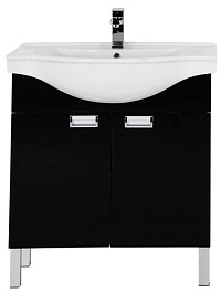 Aquanet Мебель для ванной "Адель 80" черная – фотография-5