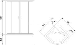 Royal Bath Душевой уголок 90/90 BK RB90BK-C-BL – фотография-8