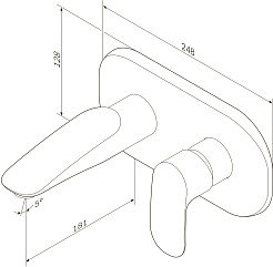 Am.Pm Смеситель для раковины чаши Sensation F3072200 настенный – фотография-8