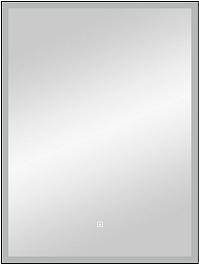 Continent Зеркало Frame Black Led 600x800 – фотография-3