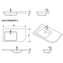 Kolpa San Раковина Lux Concept 90 L – фотография-4