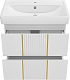 Brevita Тумба с раковиной Vega 70 подвесная белая/золото – фотография-15