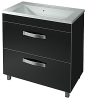 Какса-а Тумба для умывальника Хилтон 80 напольная, черная