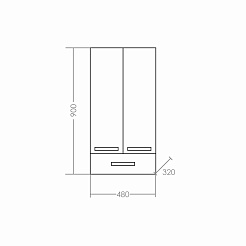 СанТа Шкаф подвесной Нептун 48/90 – фотография-2