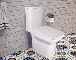 Azario Унитаз-компакт Wandy AZ-56D безободковый с бачком с сиденьем микролифт белый – фотография-2