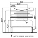Aqwella Тумба с раковиной Милан 80 с ножками – фотография-16