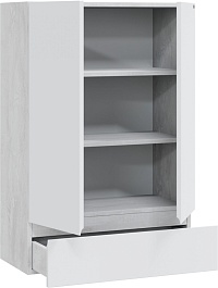 СанТа Навесной шкаф Марс 60x90 над стиральной машиной белый/светлое дерево – фотография-2