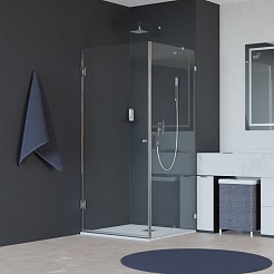 RGW Душевой уголок Hotel HO-034 100x100 профиль хром стекло прозрачное – фотография-2