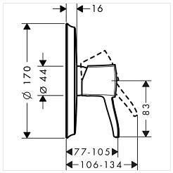 Hansgrohe Смеситель Metropol Classic 31365000 для душа – фотография-2