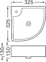 Aquatek Мебельная раковина угловая 33 AQ5166A-00 – фотография-3