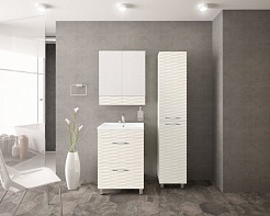 Style Line Мебель для ванной Ассоль 60 Люкс техно платина Plus	 – фотография-7