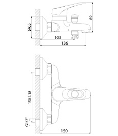 Rossinka Смеситель "B35-31" для ванны – фотография-2
