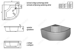 Kolpa San  Поддон для душа Kolpa San Dixie 90 – фотография-3
