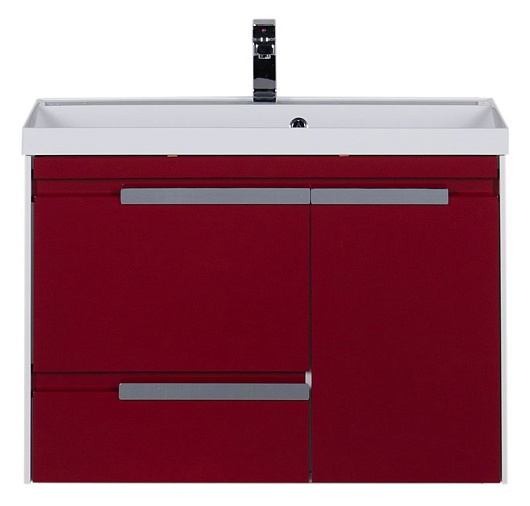 Aquanet Тумба с раковиной "Тиволи 90" бордо – картинка-3