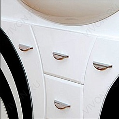 Misty Тумба с раковиной Каролина 80 черное стекло – фотография-5