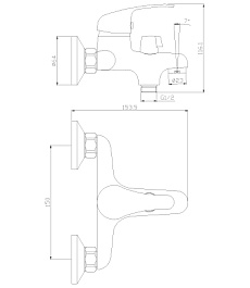 Rossinka Смеситель Y35-30 для ванны с душем – фотография-2