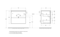 BelBagno Тумба под раковину Uno 70 подвесная Bianco Opaco – фотография-3