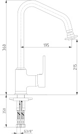 E.C.A. Смеситель для кухни Mix D 102108633 хром – фотография-2