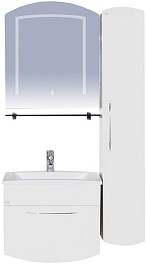 Misty Пенал для ванной Корсика 30 белый жасмин R – фотография-2